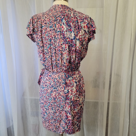 IRO Paris Mini Wrap Dress Ruffled Cap Sleeves size 34 - Picture 5 of 13